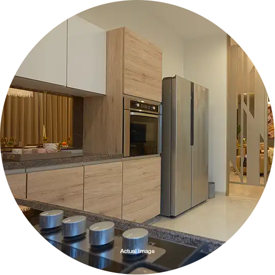 Modern modular kitchen in 4 BHK luxury flats in Pune at 24K Atria